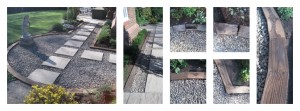 Before and After Railway Sleeper edging