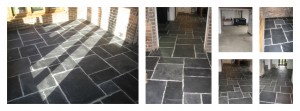 Before and after interior paving